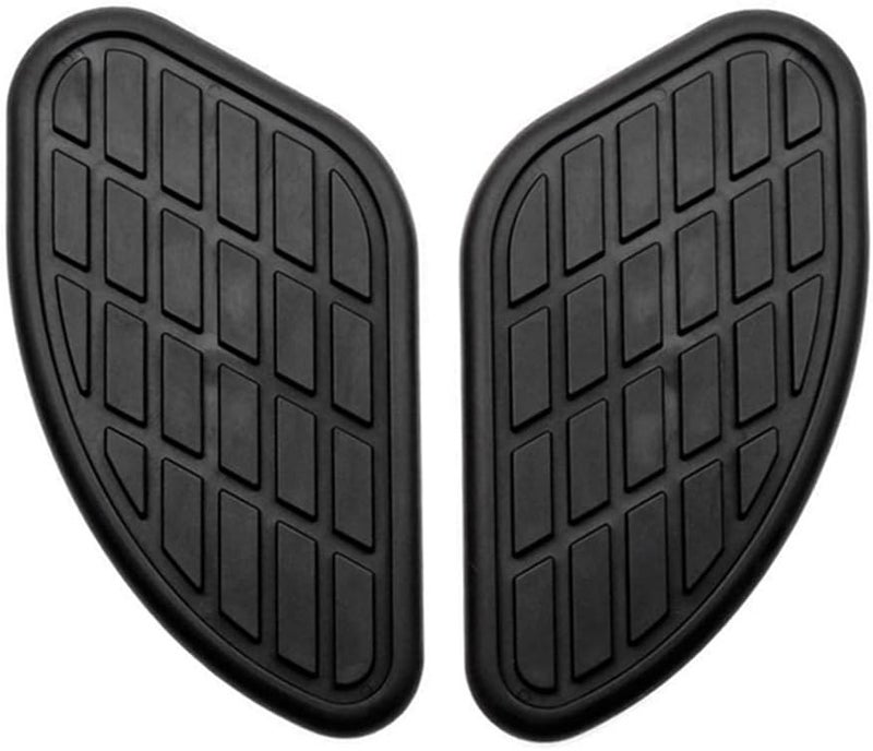 kucehiup Motorcycle Fuel Tank Knee Pad, Vintage Tank Side Panels Protector Stickers Universal Gas Petrol T-a-n-k Knee Pads(Black) - Image 1